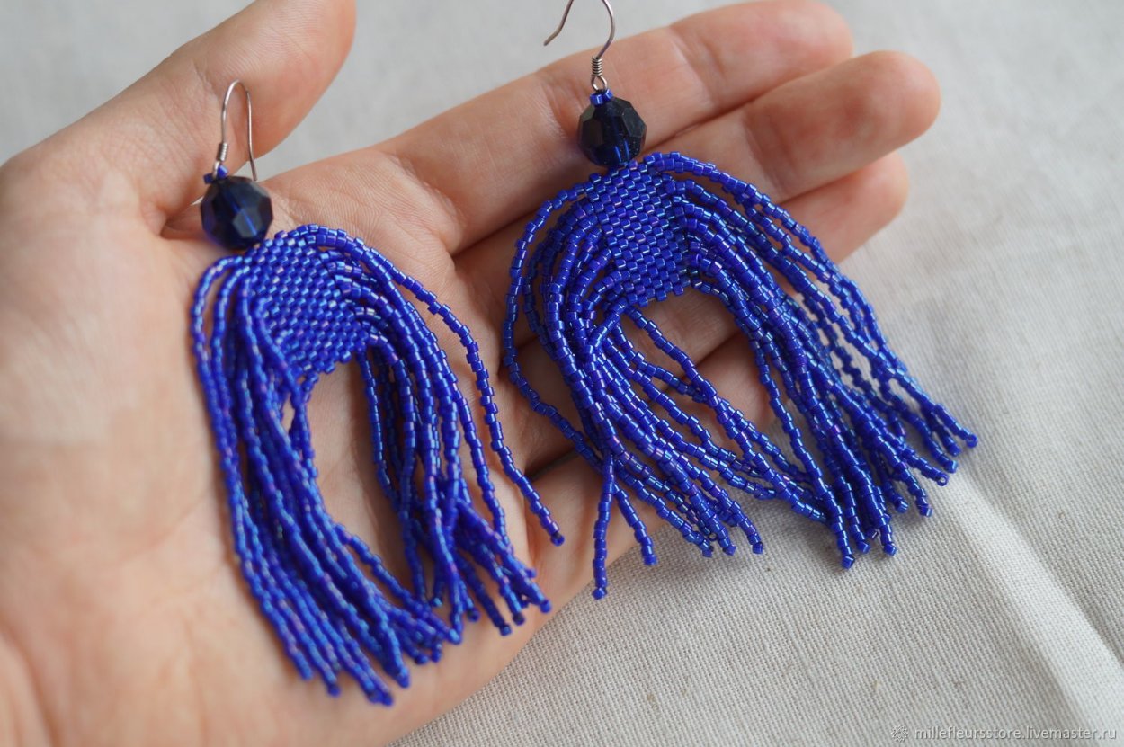 Серьги из бисера