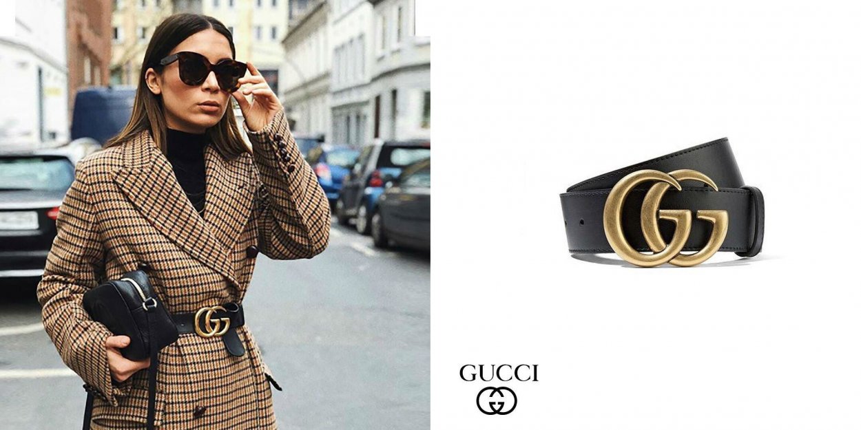 Образы с ремнем Gucci