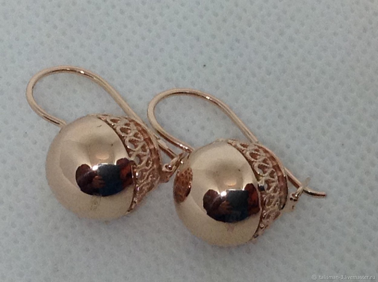 Серьги шарики золото 585 PF 7000 NSC