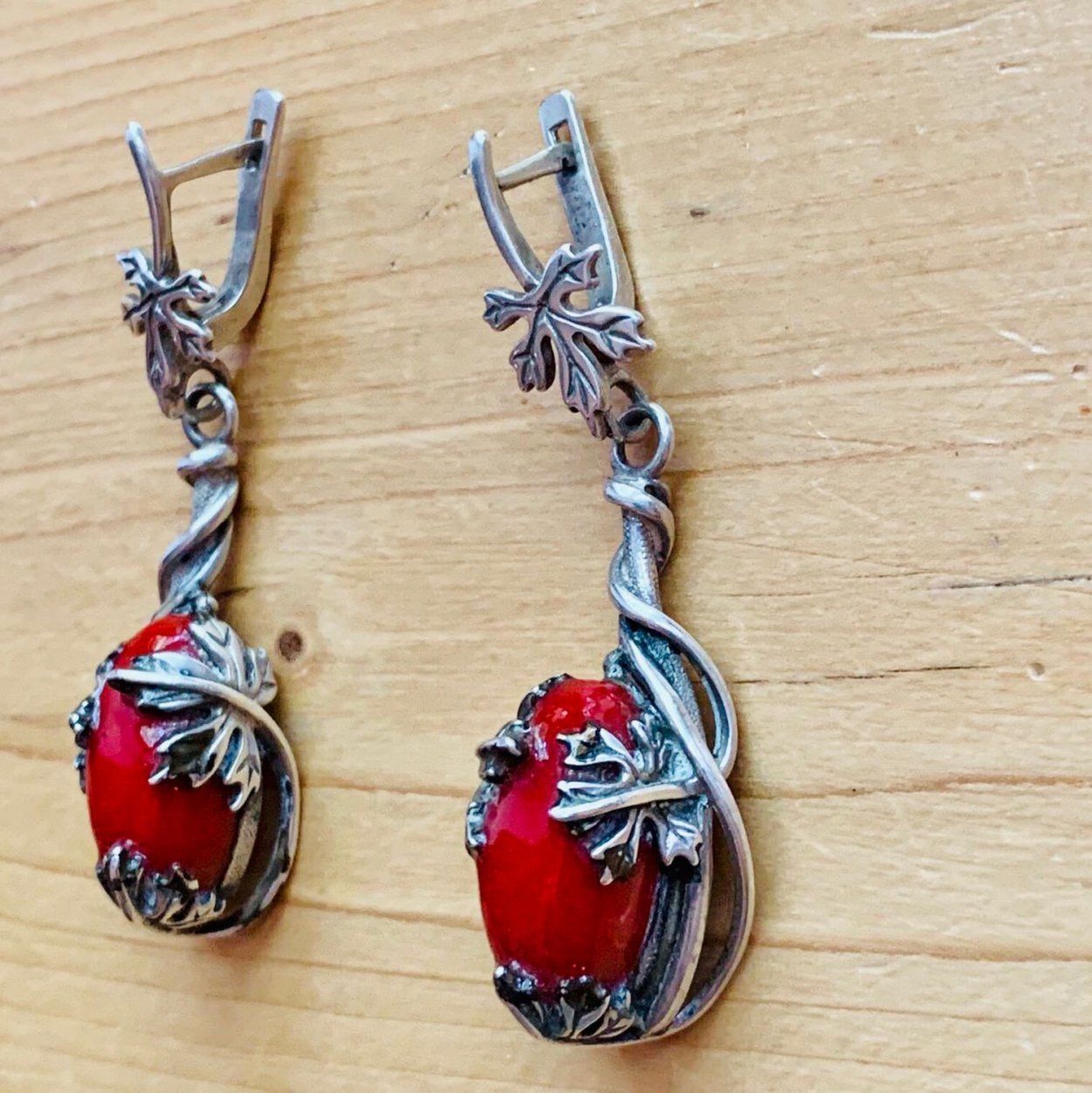 Серьги Лунница из серебра