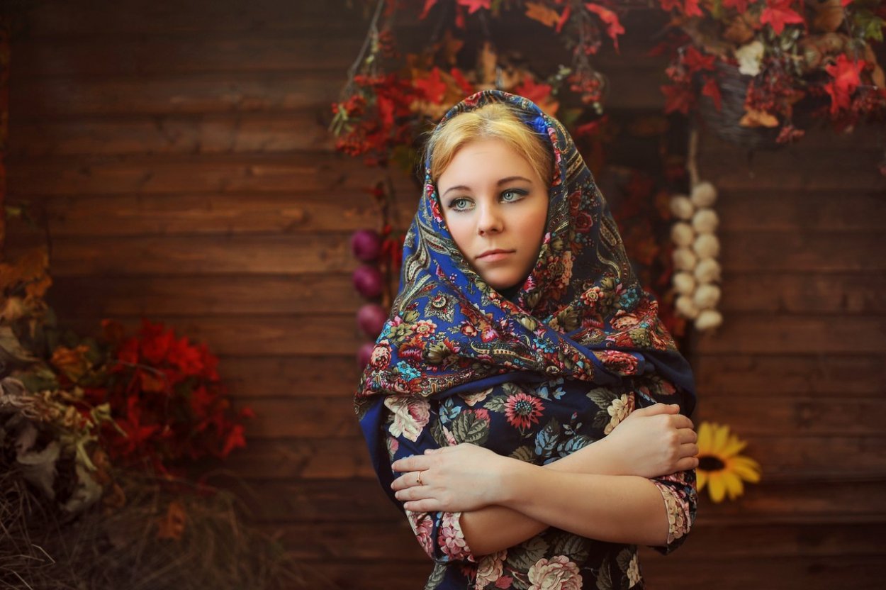 Красивые русские платки