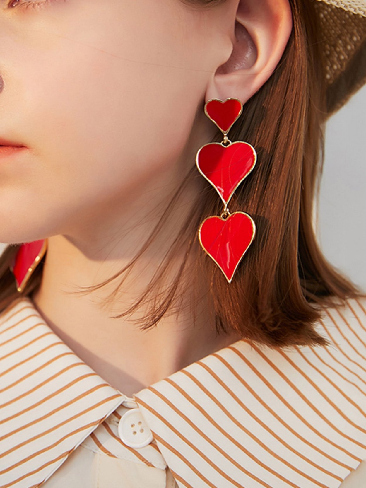 Серьги сердечки