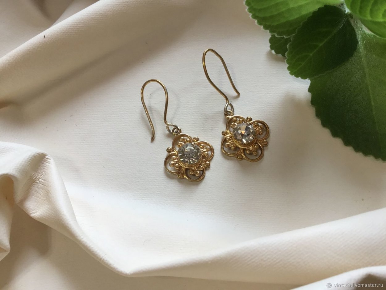 Винтажные серьги из золота