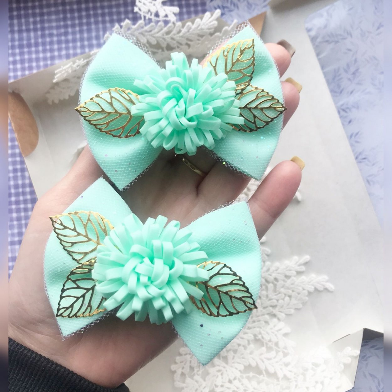 Заколки из фоамирана