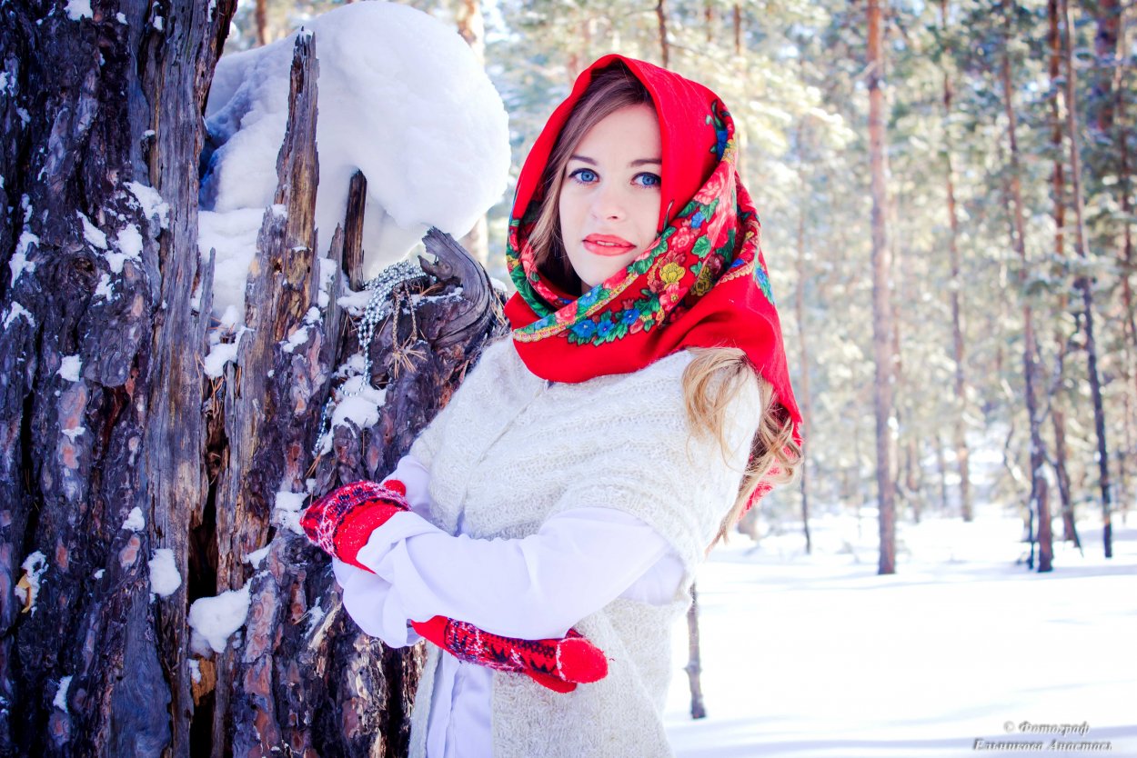 Фотосессия на природе зимой