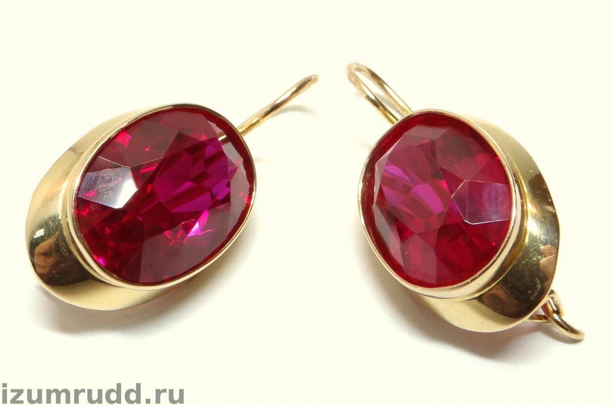 Серьги СССР 6,65г. 583 Проба красное и белое золото
