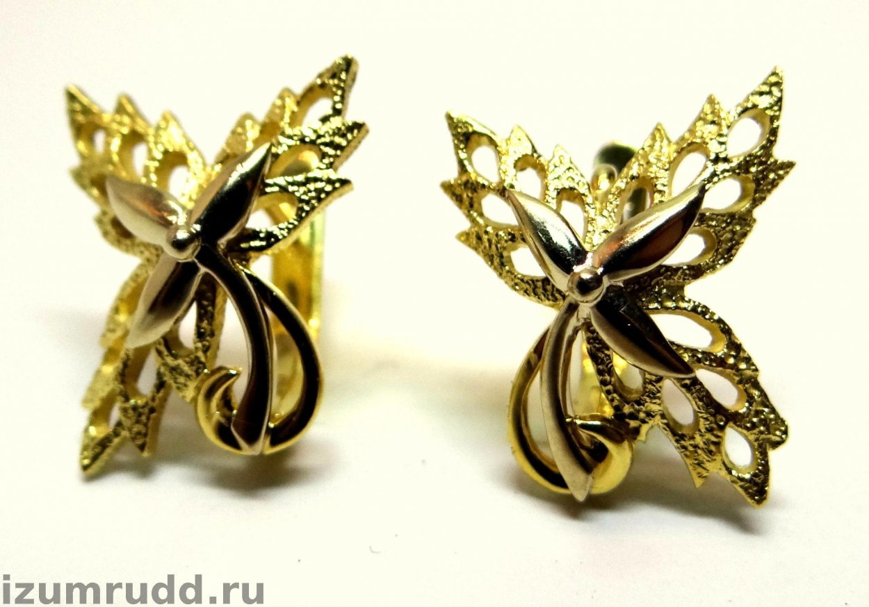 Серьги листики из кожи
