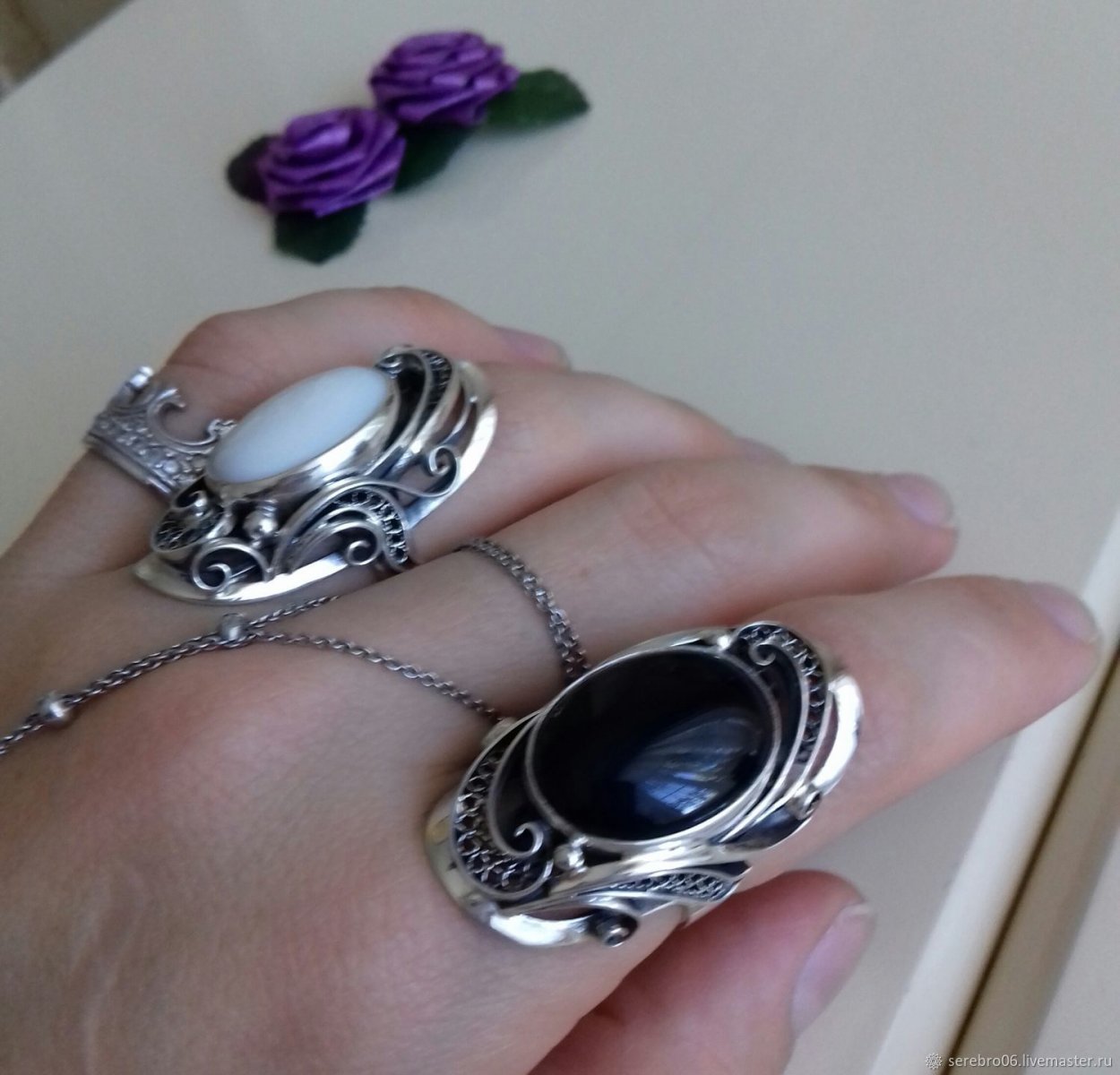 Серебряное кольцо неделька