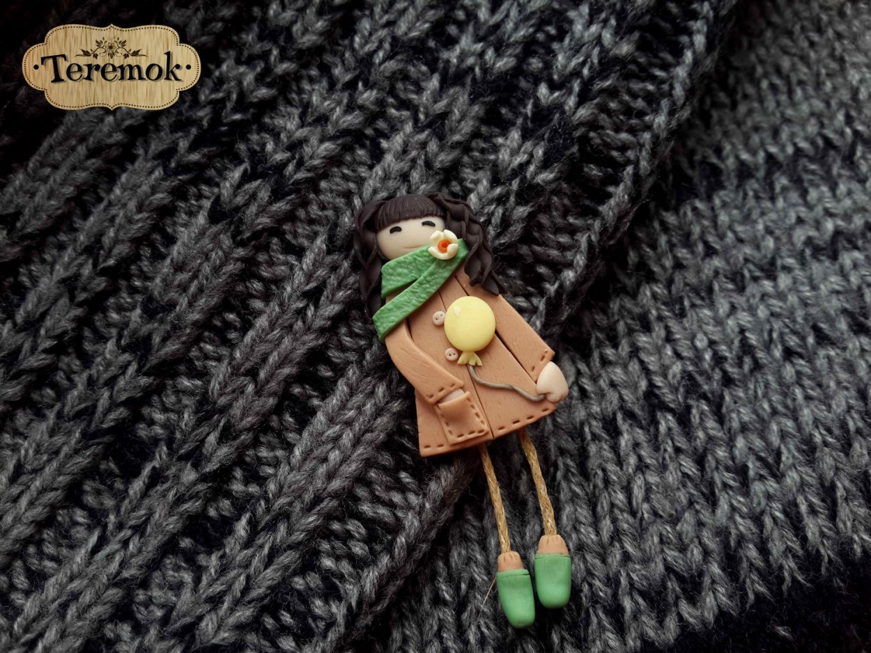 Брошки из полимерной глины