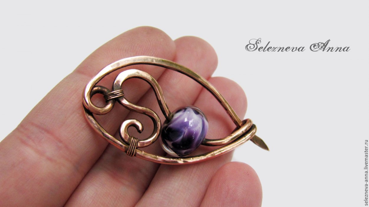 Wire Wrap брошь