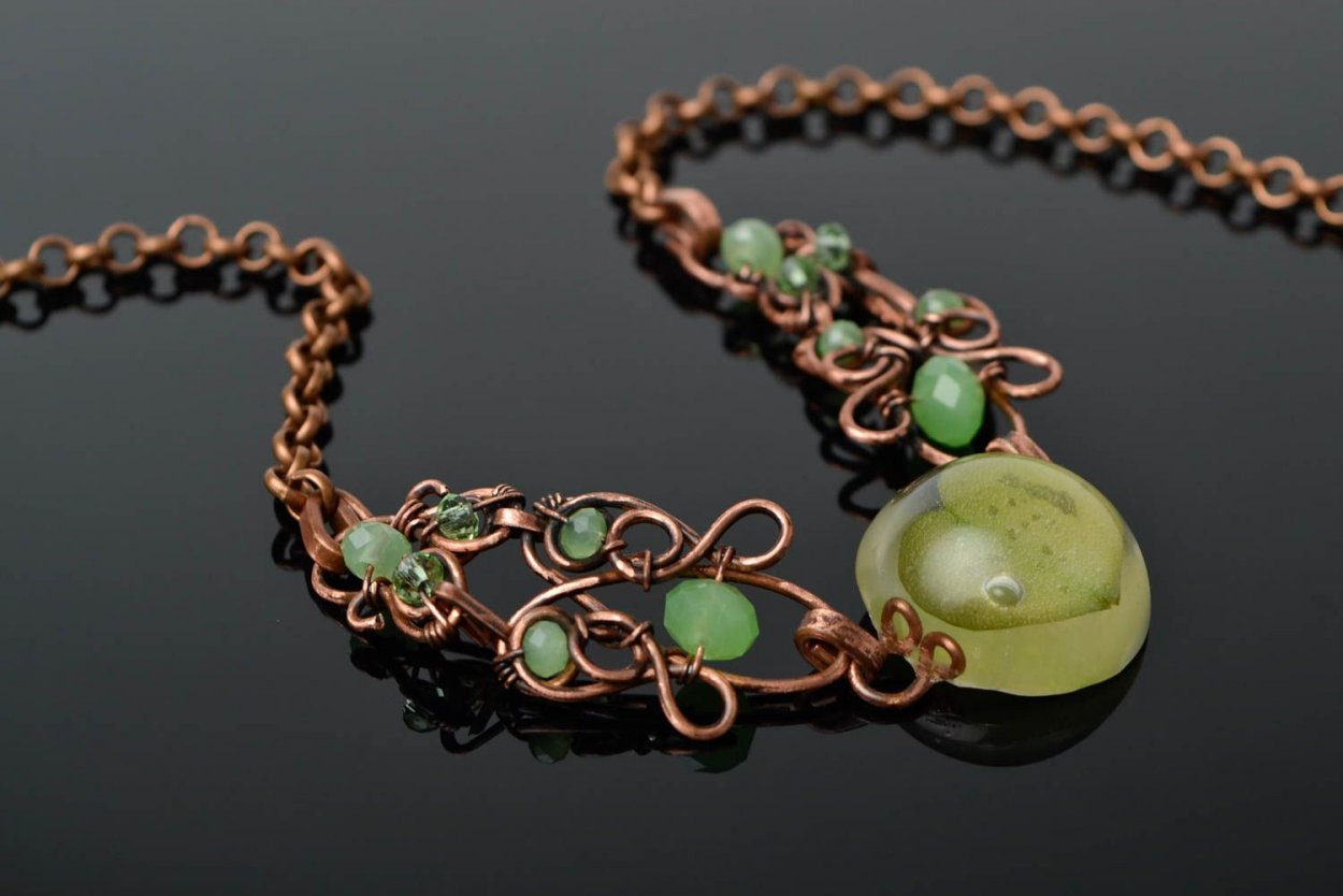 Украшения в технике wire Wrap
