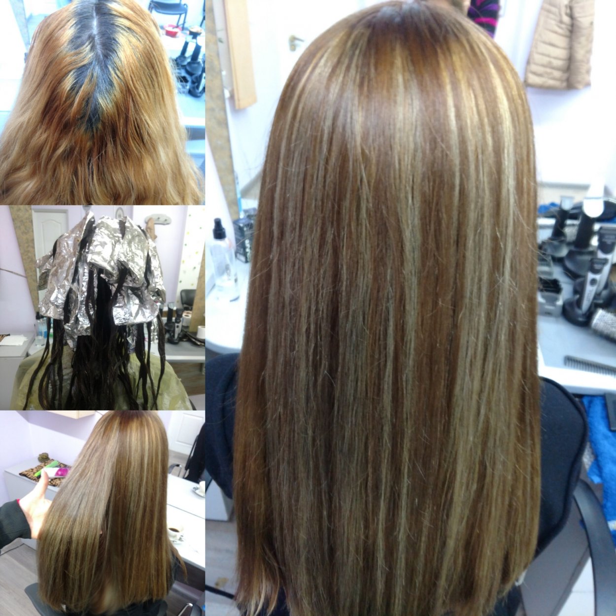 Мелирование вуаль на русые волосы фото до и после