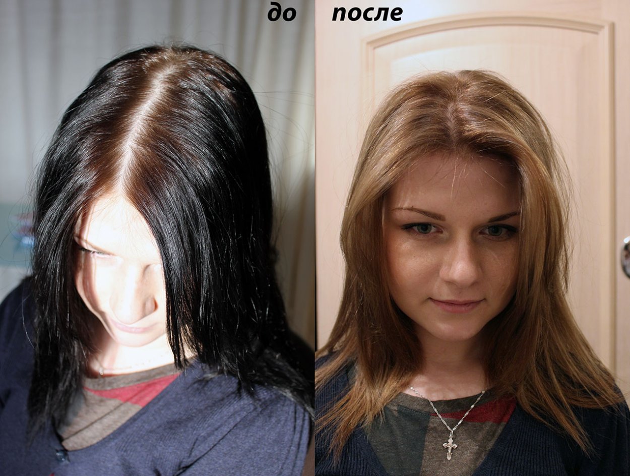 Мелирование крем краской фото до и после
