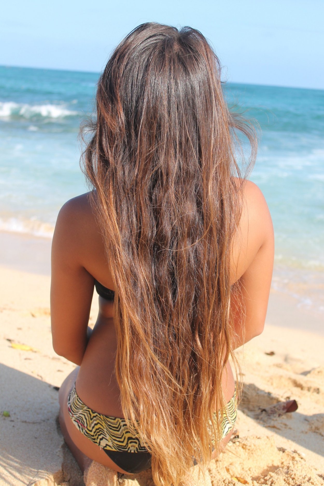 Русые волосы со спины