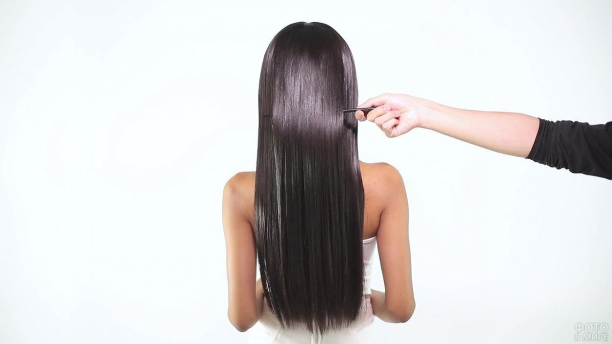 Длина волос со спины