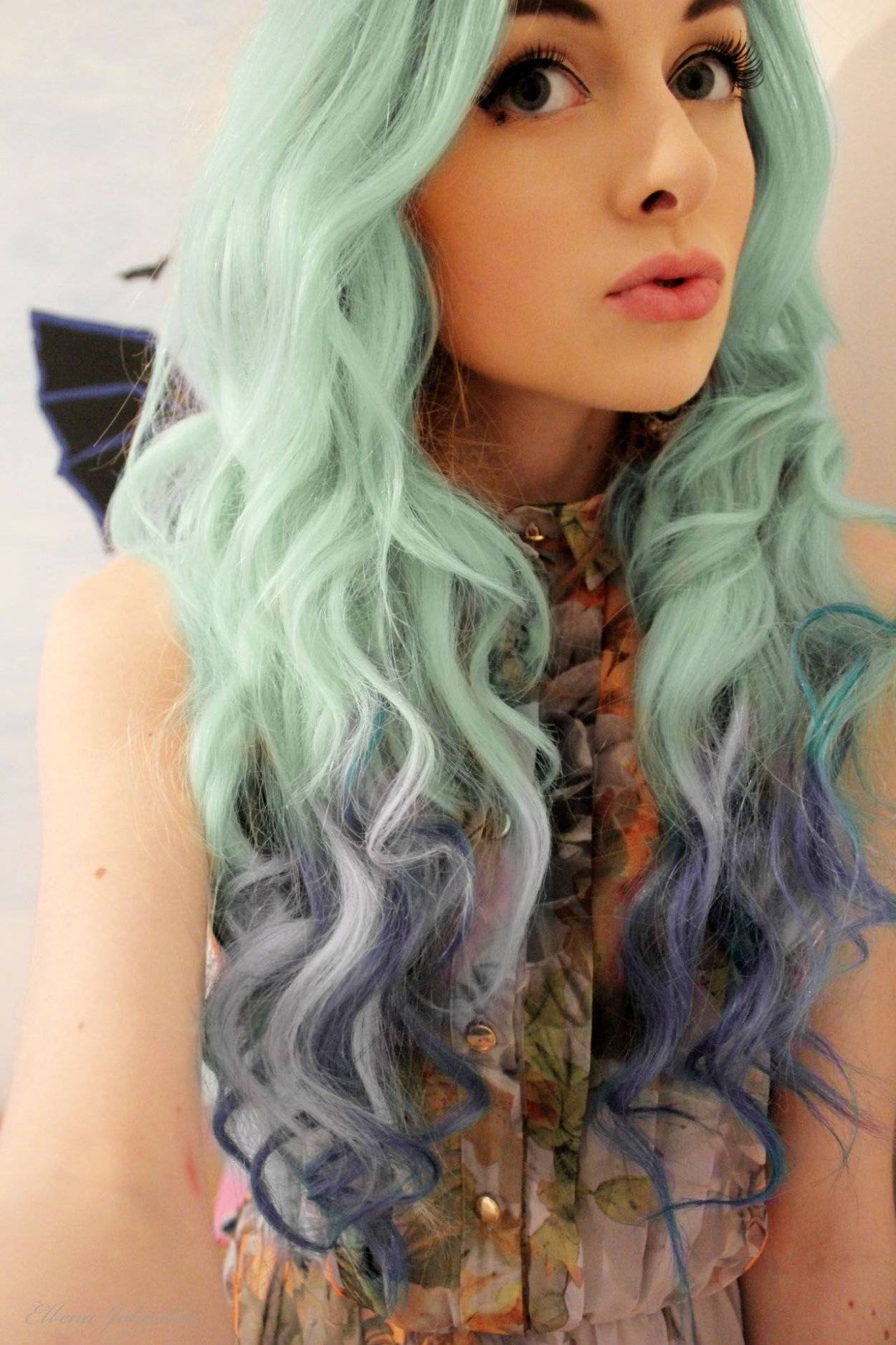 Green Blue hair Ombre