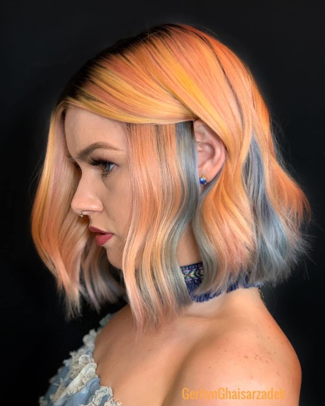 Окрашивание волос Tie-Dye