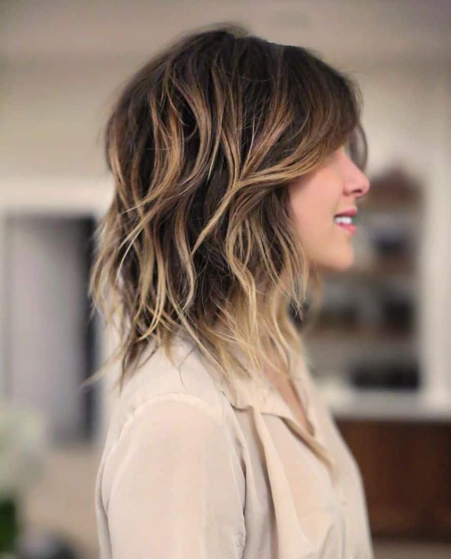 Long, face framing layers