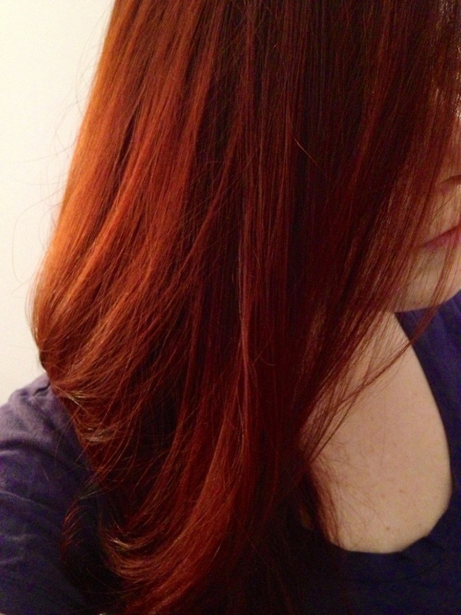 Темно рыжий цвет волос хной