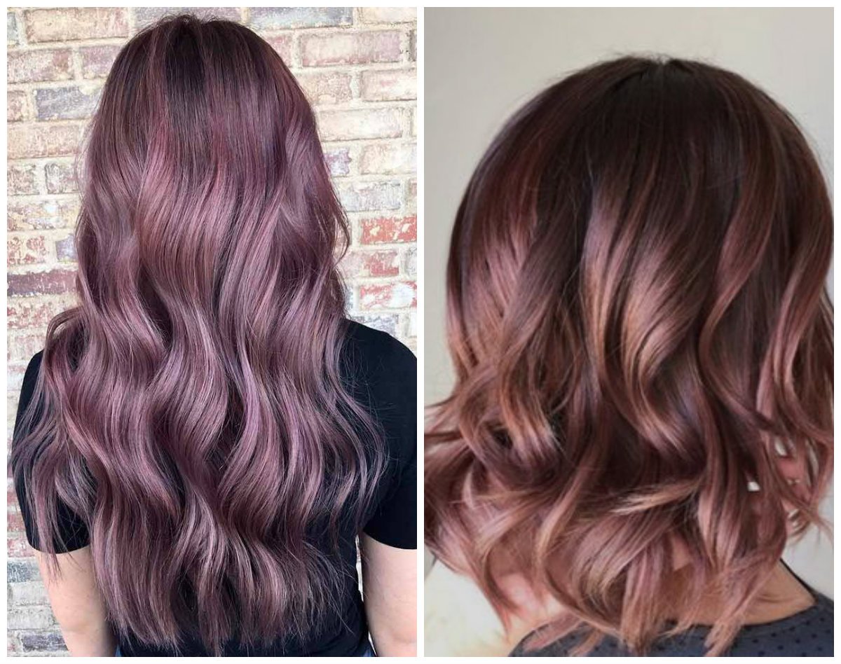 светло коричнево фиолетовый цвет волос фото