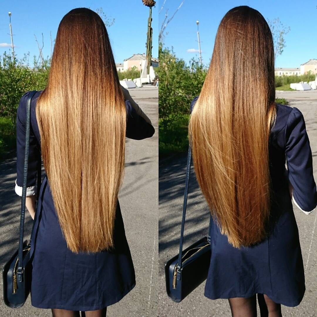 Стрижка полукругом на длинные