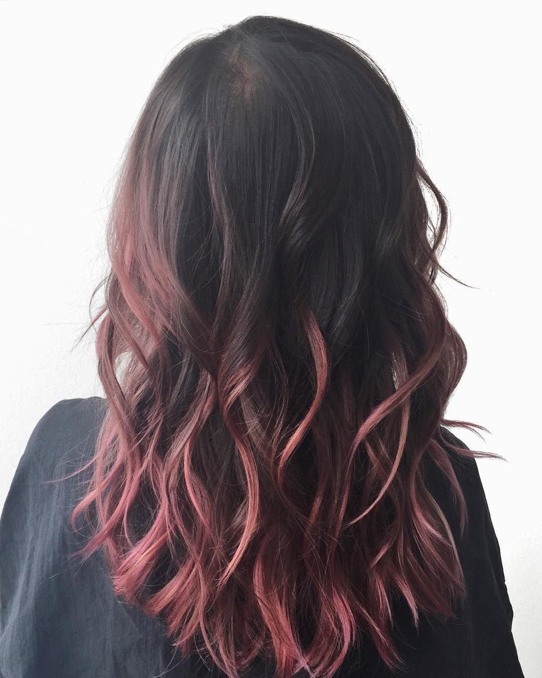 Dip Dye окрашивание волос на каштановые
