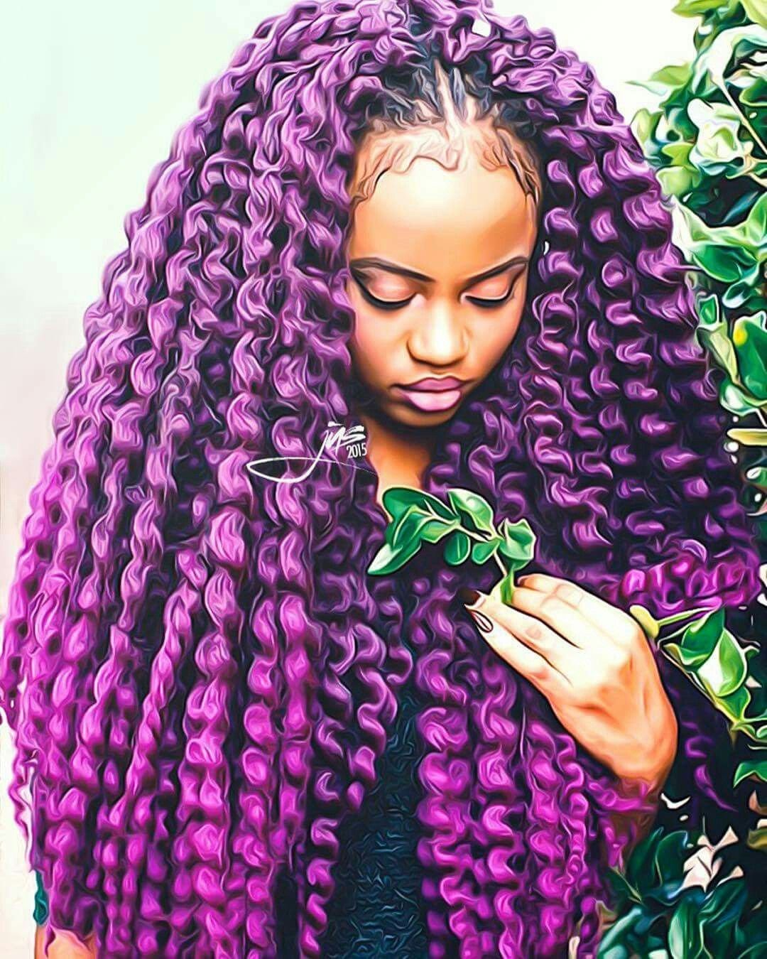 Афрокосы Purple