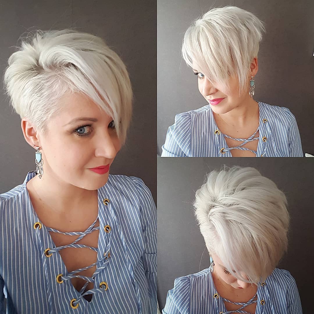 Короткие ассиметричные женские стрижки креативные