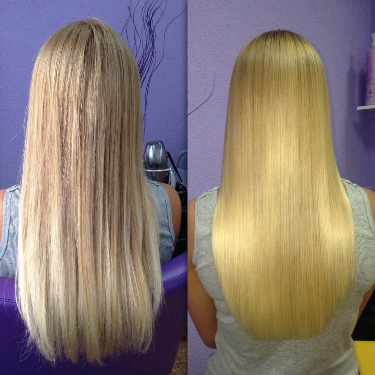 Реконструкция волос до и после