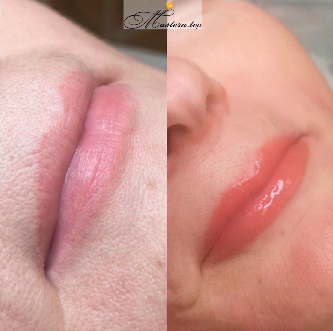 перманент акварельные губы фото до и после