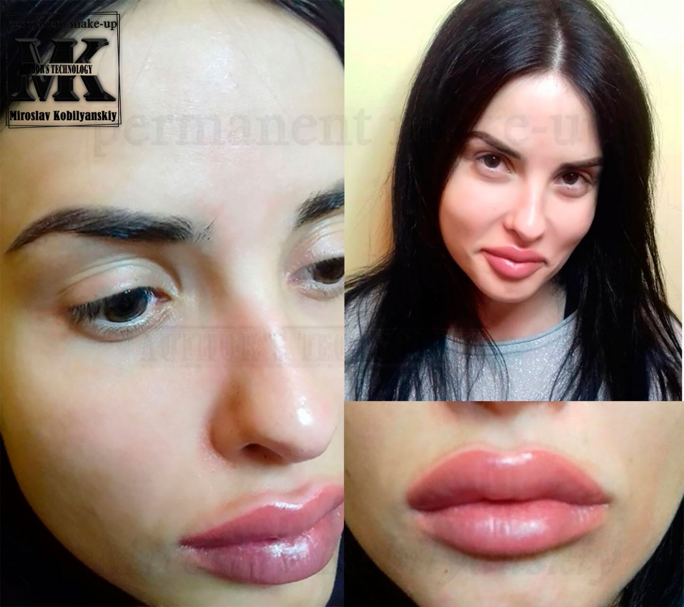 Акварельные губы до и после. Пудровые губы. Пудровые губы фото до и после. Нюдовые губы перманентный макияж фото.