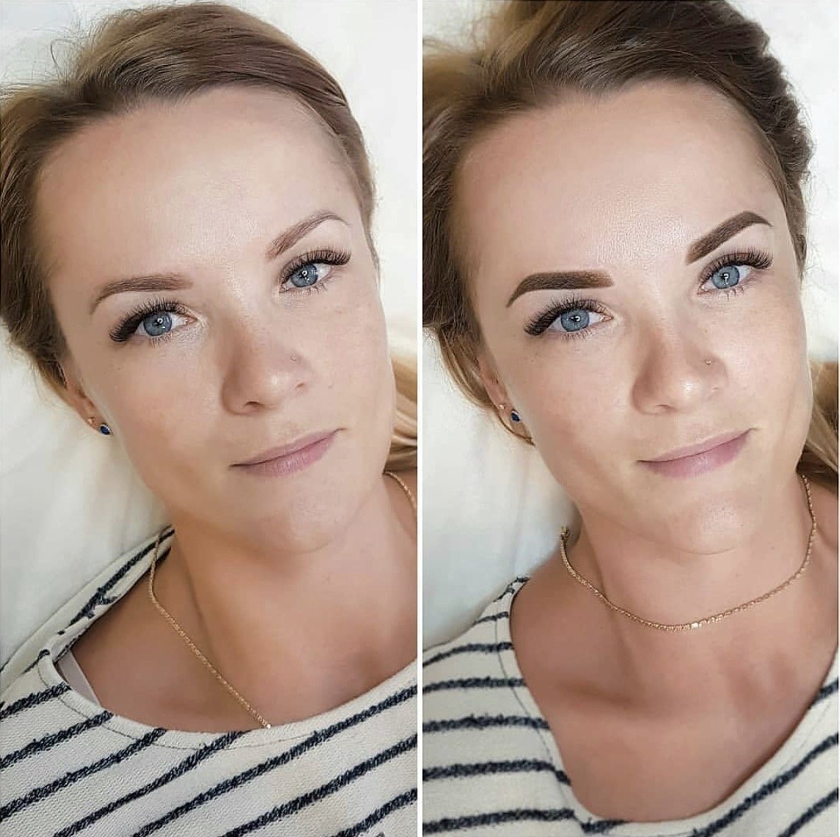 Татуаж лица до и после