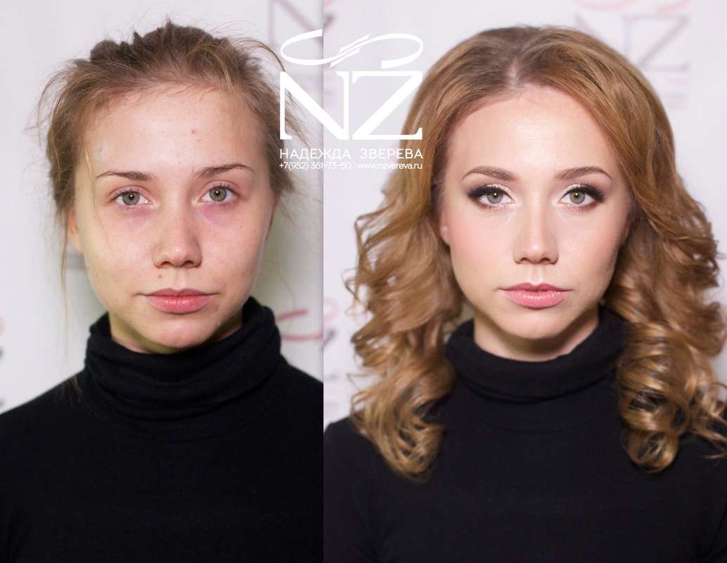 Профессиональный нюдовый макияж