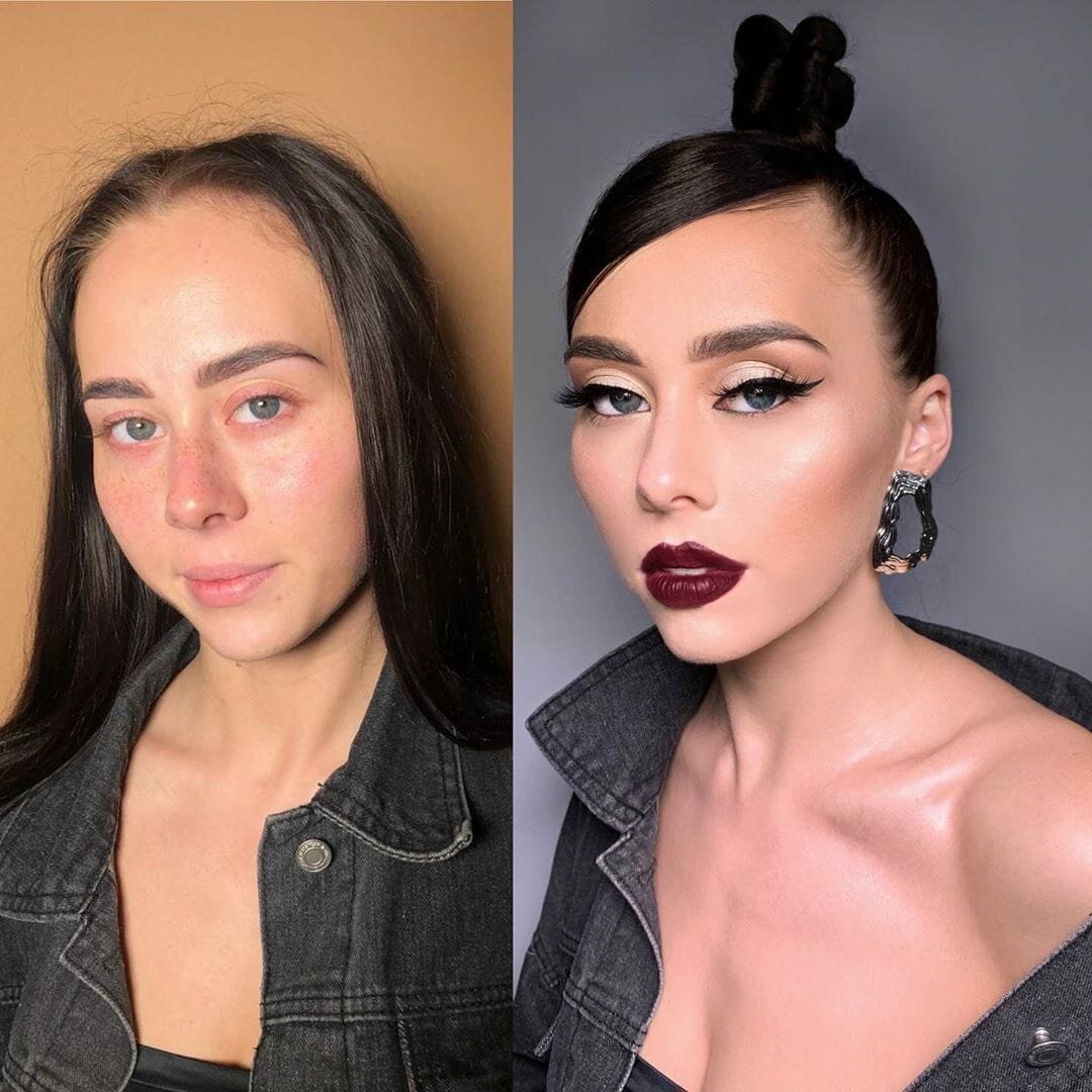 Накрашенные и ненакрашенные девушки