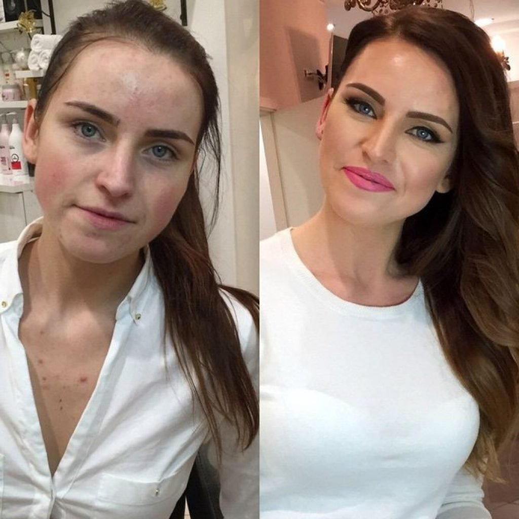 Страшные девушки до и после макияжа