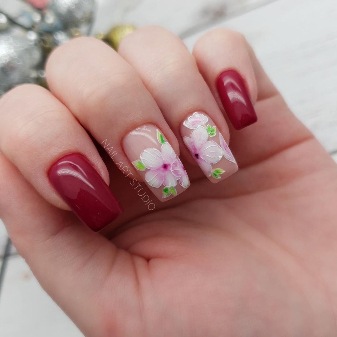 Весенний маникюр на короткие