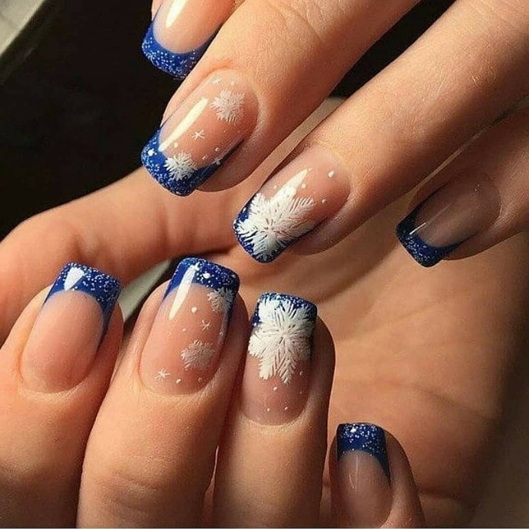 Френч бежевый с синим