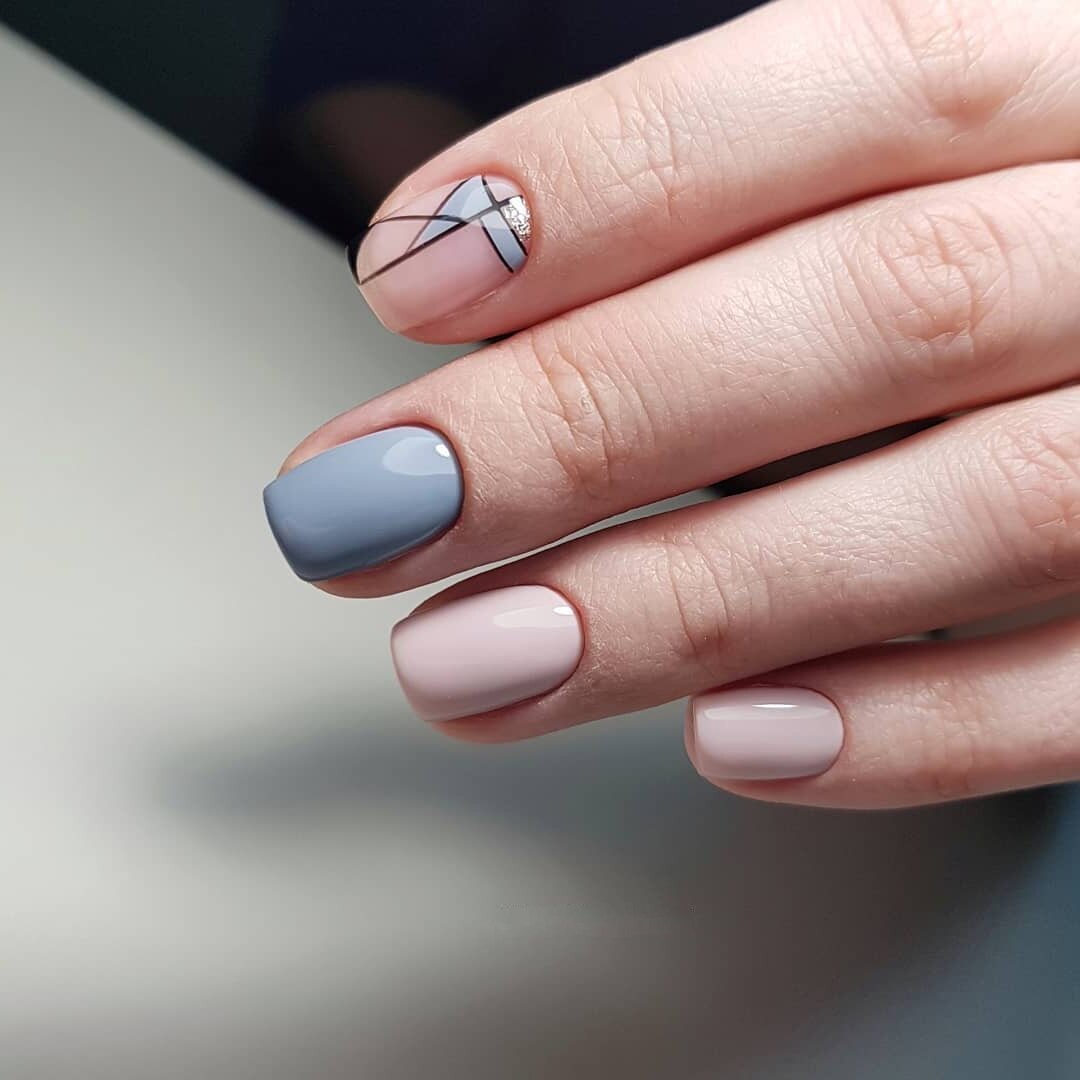 Маникюр на короткие широкие ногти