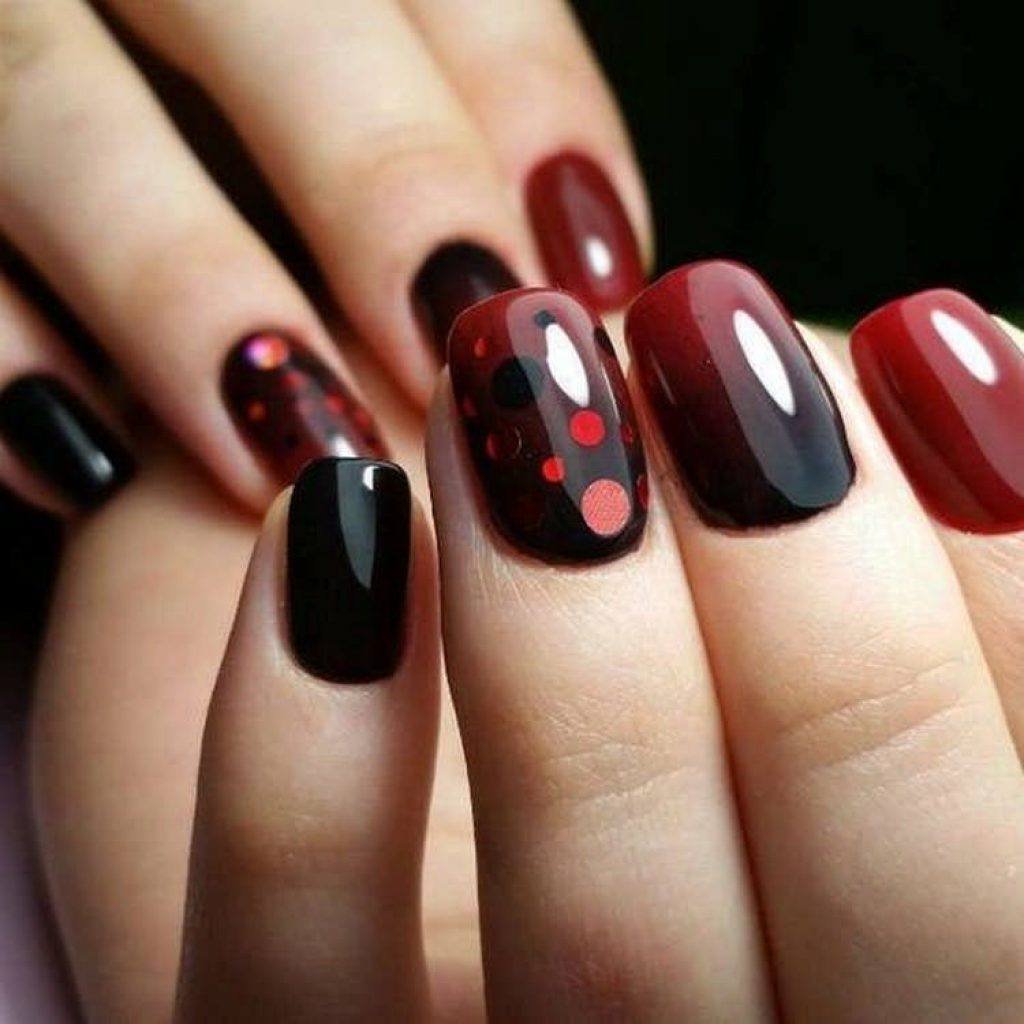 Шикарные бордовые ногти