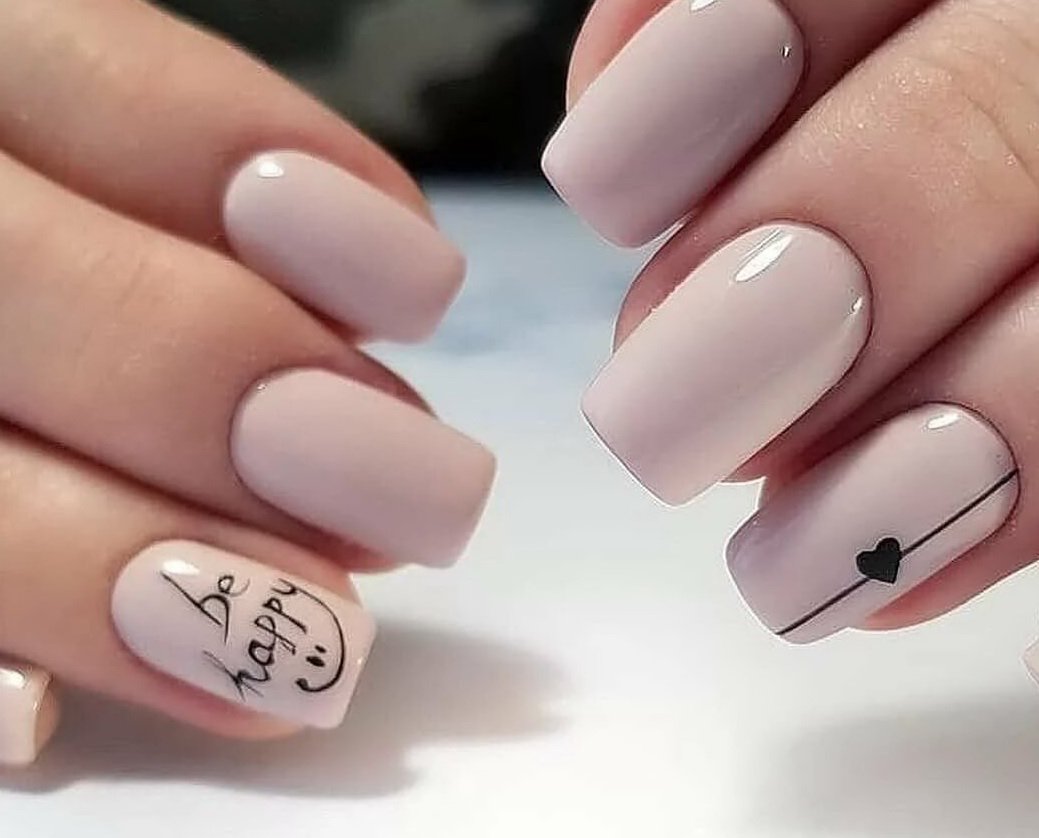 Нюдовый маникюр на короткие ногти