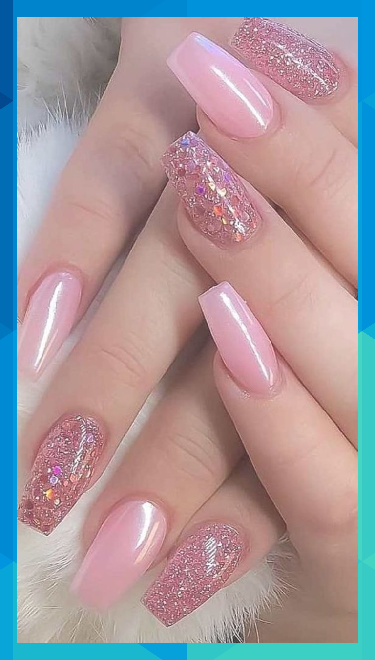 Ногти розовые прозрачные