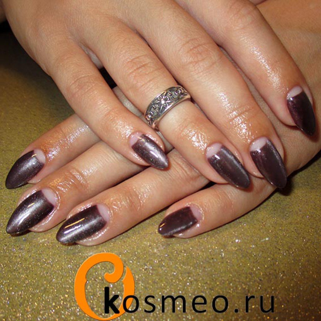 Красивый маникюр на короткие круглые ногти