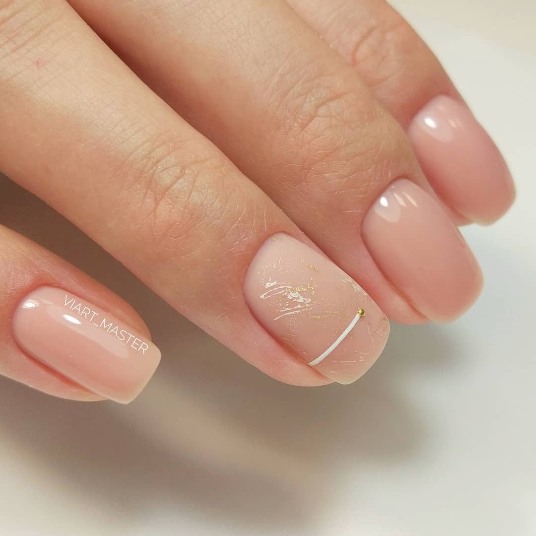 Прозрачные ногти короткие