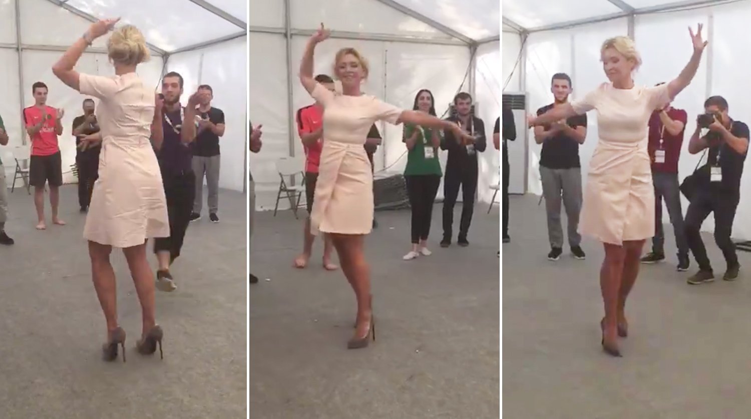 Мария Захарова танцует