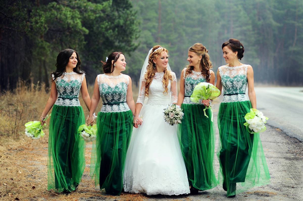 Свадьба в зеленых цветах