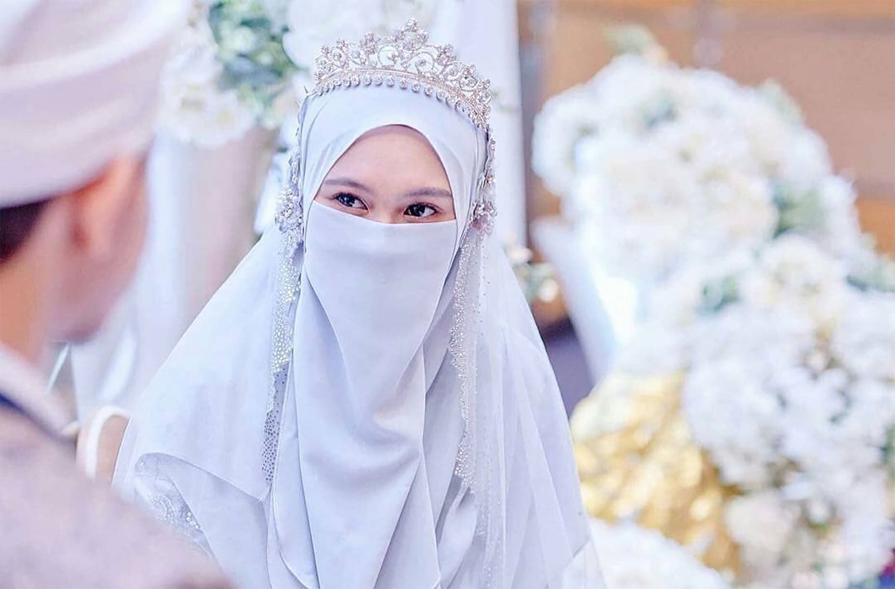 Тайна никях. Свадебный никаб. Никаб Муслима. Хиджаб никаб свадебный.