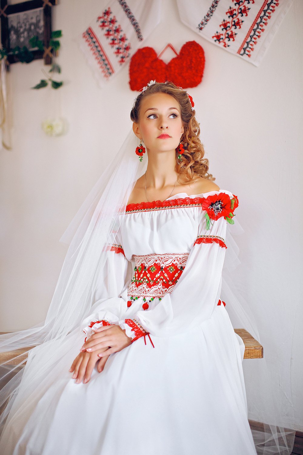 Свадебное платье в русском стиле