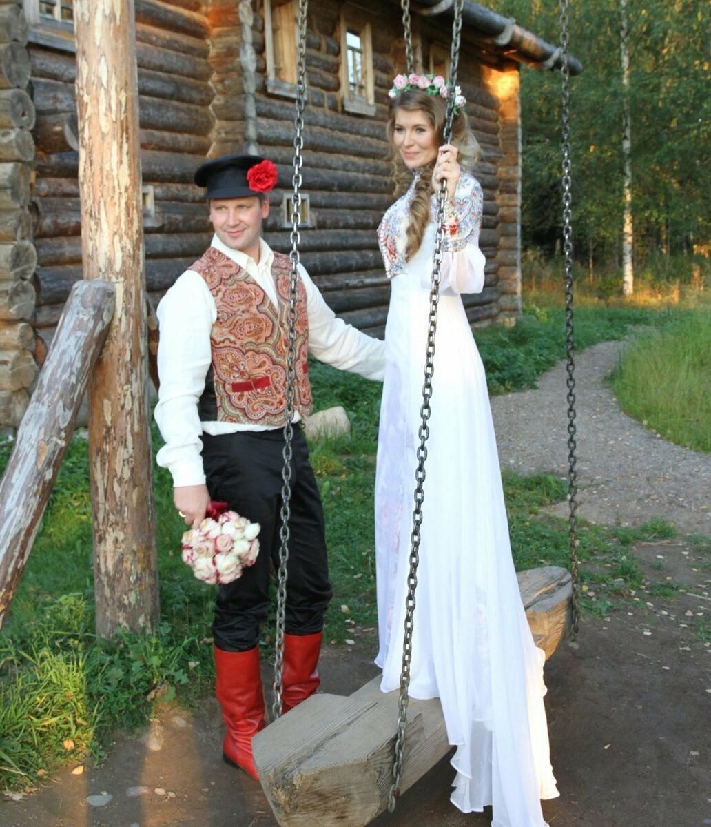 Свадебный наряд в русском стиле
