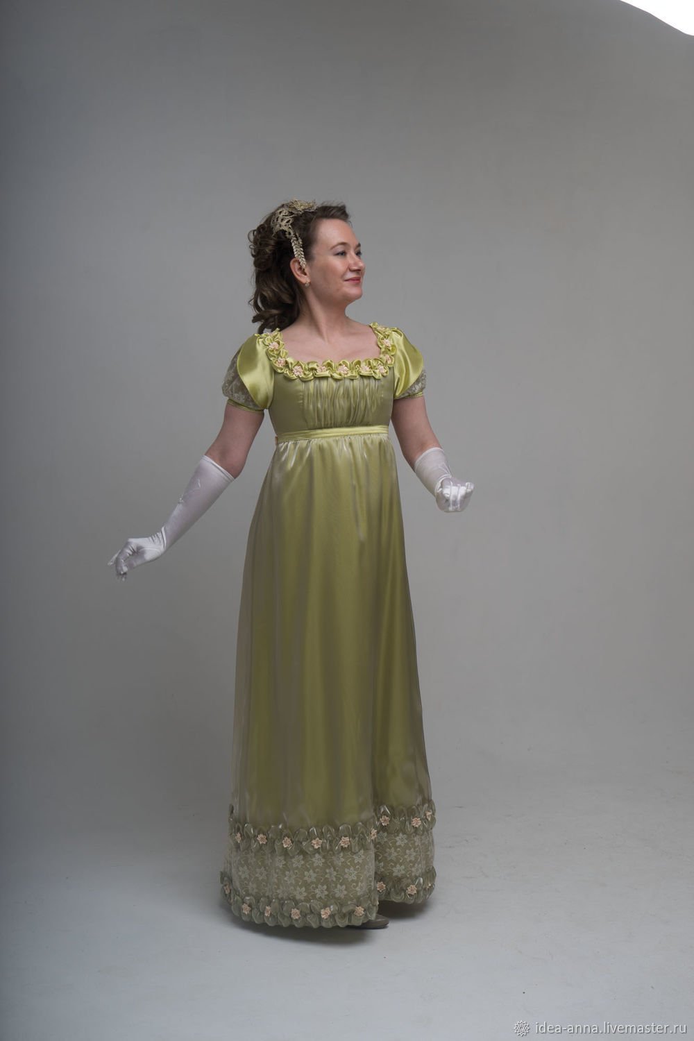 Платье Ампир 19 век шелк
