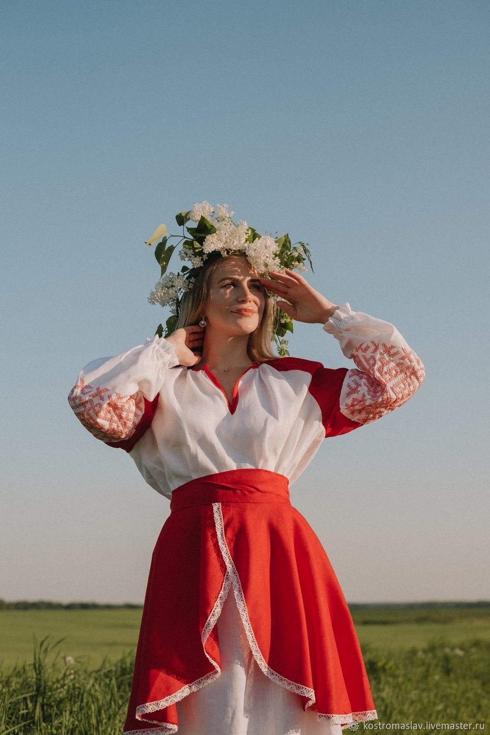 Платье в русском стиле